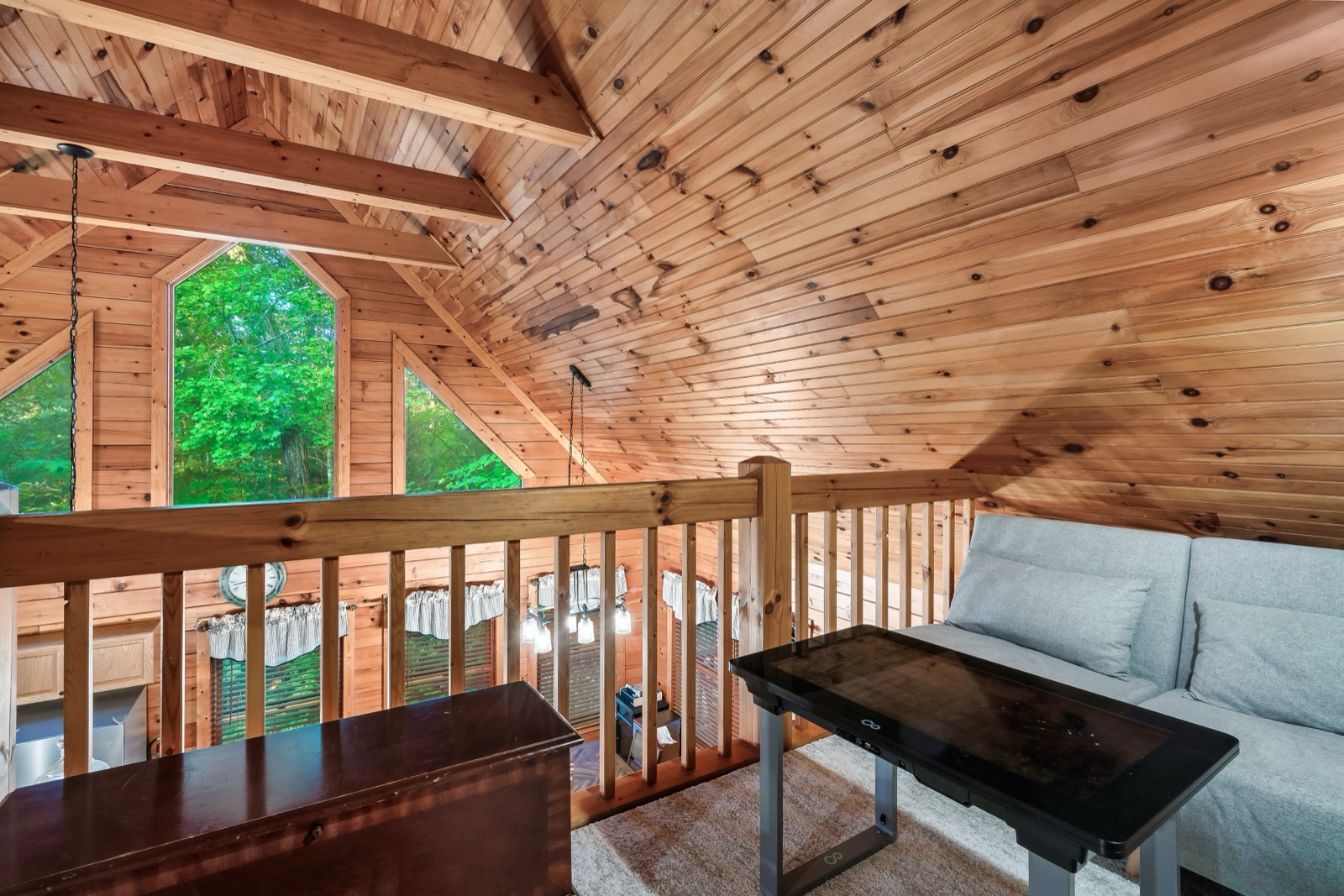 Cozy loft area with sofa