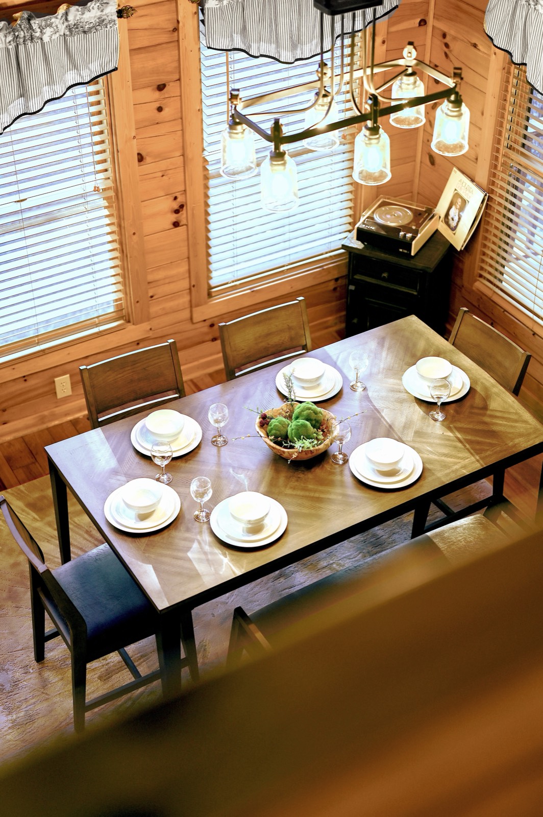 Scenic mountain view from cabin